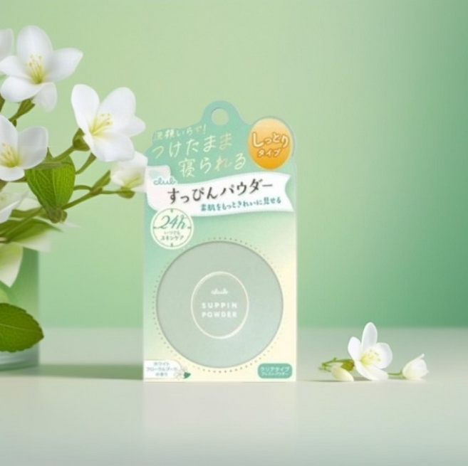 클럽 슷핀 파우더 클리어 타입 화이트 플로럴 향 26g, 녹색, 1개