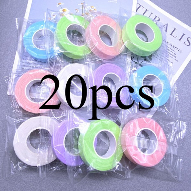 속눈썹 연장을 20 롤 속눈썹 테이프 눈 패드 아래 통기성 부직포 테이프 접착 눈 스티커 메이크업 도구 패치, [03] Mix 20pcs
