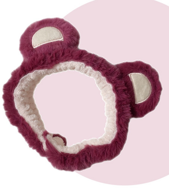 소프트 러블리 퍼 테디베어 랏소곰 곰돌이 세안밴드, 1개