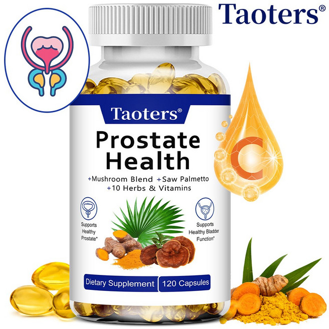 남성 전립선 건강보충제 쏘팔미트 DHT 차단제 함유 - 남성 비뇨기계와 전립선 건강관리에 도움, 3개, 120회분