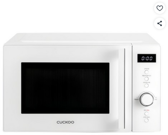 쿠쿠 무회전 플랫 전자레인지 다이얼식 23L, (23L/쿠쿠정품)  CMW-DF2310DW
