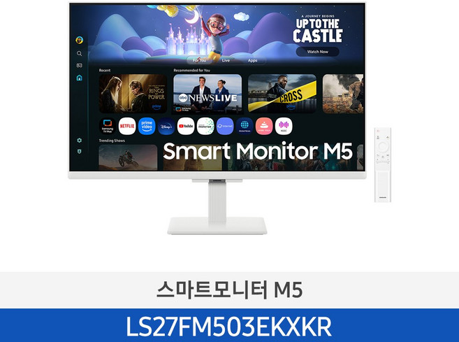 삼성전자 27인치 스마트 모니터 M5 S27FM503 화이트 OTT 내장, LS27FM503EKXKR, 68.6cm