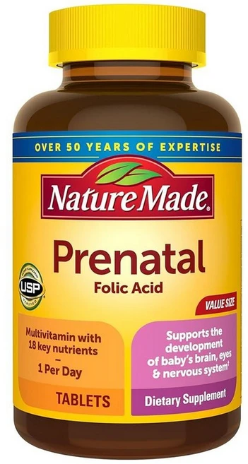 네이처메이드 임산부용 멀티비타민 엽산 태블릿 250정, 250 Count (Pack of 1), one option, 1개 - 쿠팡