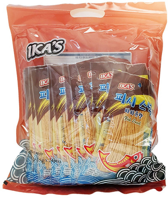 IKA'S 피시스낵 바비큐향, 24개, 13g