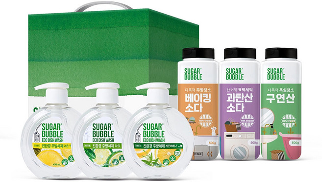 슈가버블 친환경세제 6종 선물세트, 1세트