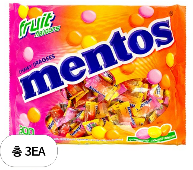 멘토스 푸르티 츄잉캔디, 810g, 3개