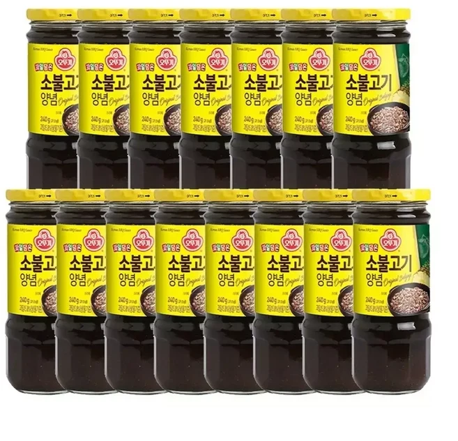 (240G 15개) 소불고기 양념/양념장/불고기/고기/소스/대용량/업소용/쇠불고기/불고기용/재우기/급식실, 240g, 1세트