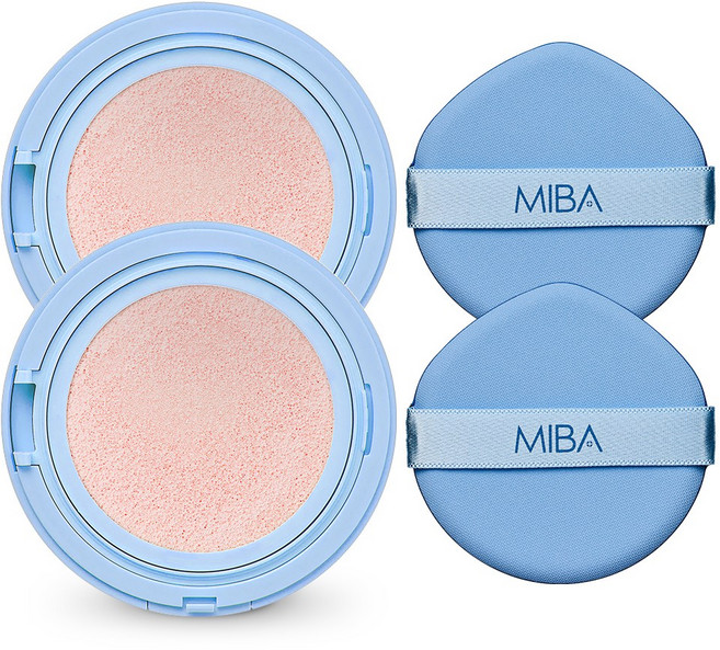 미바 이온칼슘 칼라민 톤업 에센스 왕선쿠션 리필 SPF50+ PA++++, 21호, 2개