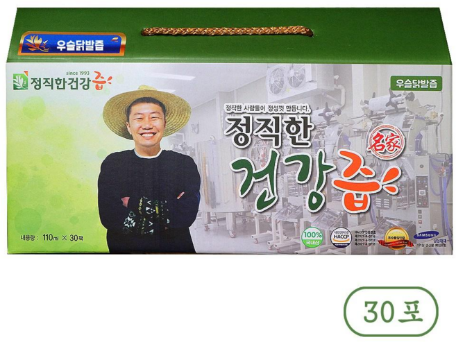 정직한건강즙 국내산 정직한 우슬닭발즙 HACCP인증 우슬닭발진액, 110ml, 30개