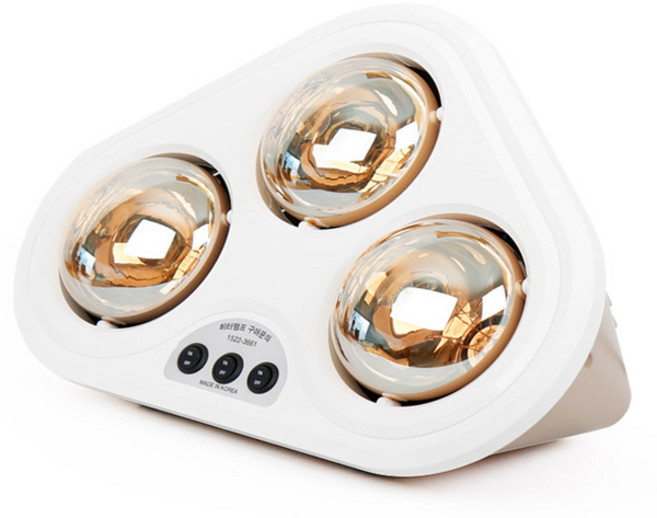 국산 욕실난방기 화장실 온열기 목욕탕 히터 가정용, 2.국산-3구