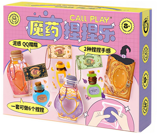 CALL PLAY DIY手工捏捏樂 一套可做6個 激發創意 安全無毒 親子同樂, Multicolor, 230g, 1個