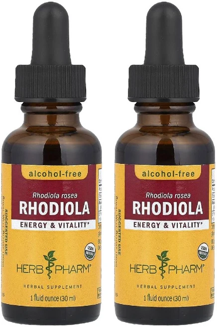 허브팜 액상 홍경천 효능 추출물 Rhodiola 알코올 무함유 838mg 30ml 2병, 120g - 쿠팡
