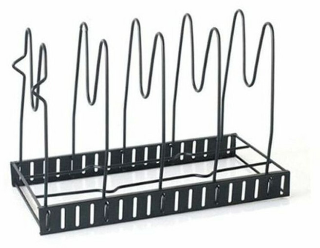 신우 후라이팬 정리대 싱크대 선반 프라이팬 거치대 5단, 상세페이지 참조, 1개