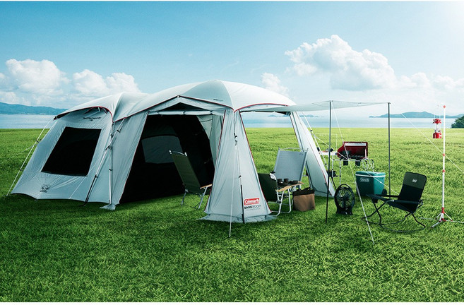 【Coleman】氣流循環 2ROOM 帳篷 露營戶外家庭帳 DARK ROOM系列, 白 LDX CM-39083, 1個, 1層