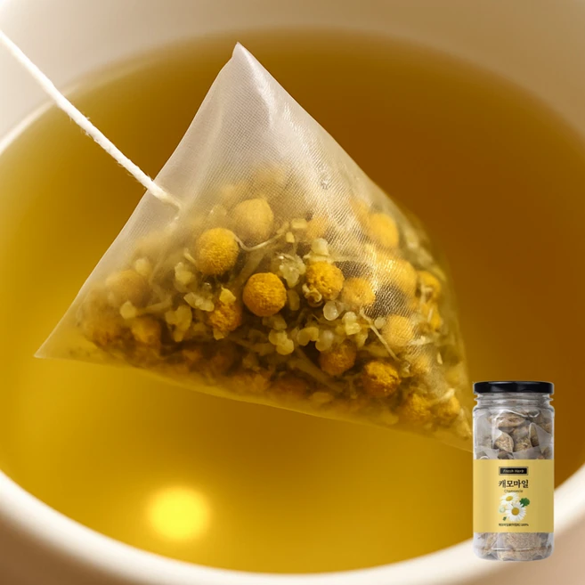 캐모마일 허브 꽃 차 티백형 카페인없는 건강차, 1g, 1개, 20개입 - 쿠팡