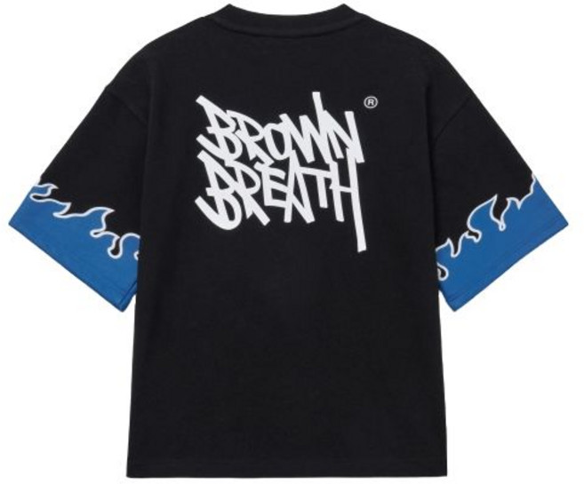 국내매장판 브라운브레스 키즈 반팔티 KIDS FIRE 3/4 SLEEVE TEE - BLACK KLMMST017BK 395316