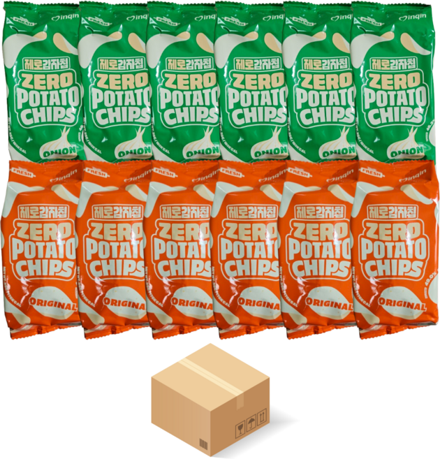 제로감자칩 35g 오리지널 양파맛 개별포장12봉 1박스, 3. 오리지널6개 양파6개