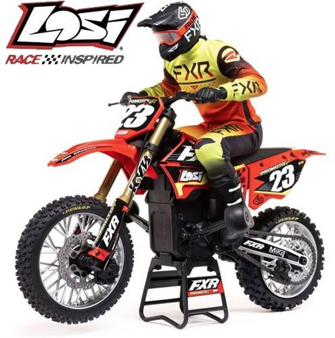 [LOS06000T1] (전동 1/4 오토바이) LOSI 1/4 Promoto-MX Motorcycle RTR FXR, 1개
