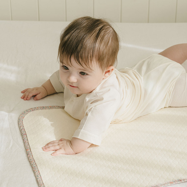 말랑하니 아기 방수 패드, 내추럴아이보리, 1개