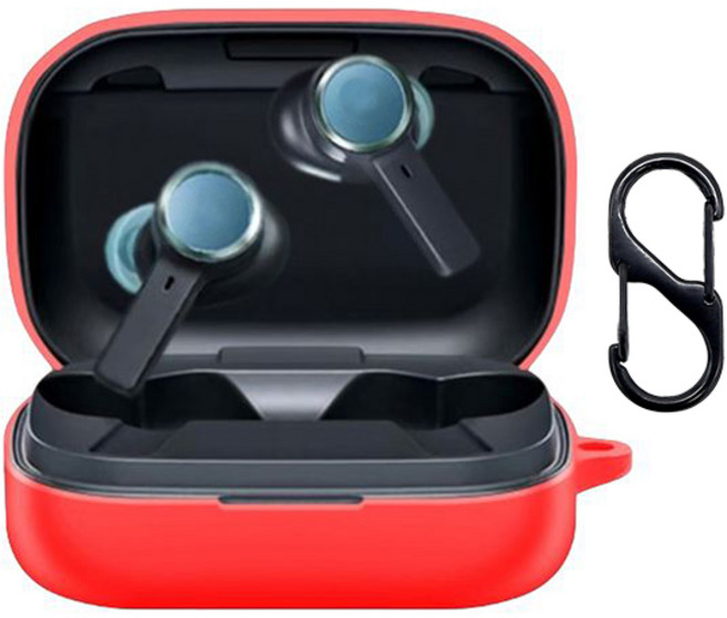 B&O 뱅앤올룹슨 Beoplay 베오플레이 EX 이어폰 호환 슬림 실리콘 컬러 소프트 케이스 커버, 레드, 1개