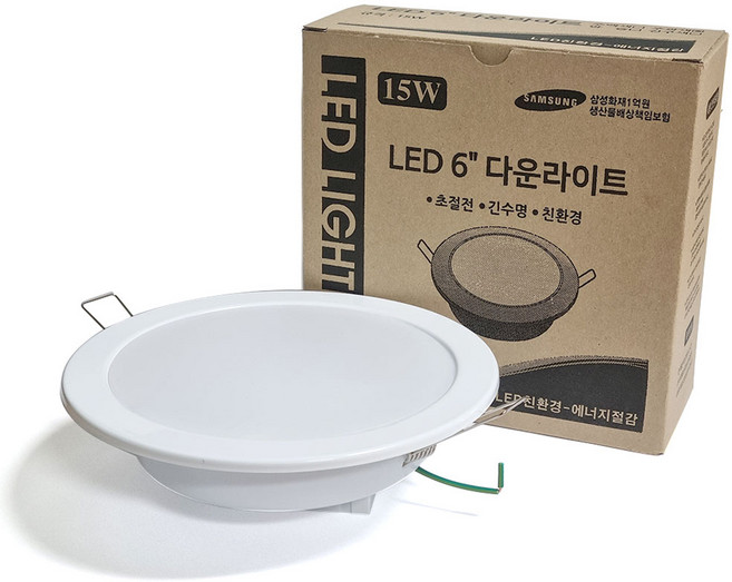글로벌 LED 다운라이트 15W 6인치 매입등 SG-1536SMPA, 1개, 주광색