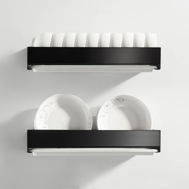 모나코올리브 무타공 메탈라인 올블랙 빌트 식기건조대, 메탈라인 식기건조대, 1개