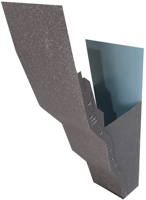 링클징크 빗물받이 지붕 처마 물받이 선홈통 3m 단위 구성품 옵션 추가 가능 착불배송, 3.유도모임통, 5.링클다크그레이, 1개