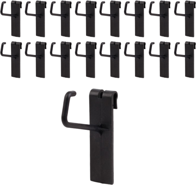 이음모음 철망용 고리 후크고리, 모던 블랙, 16개