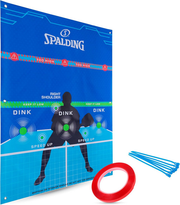 스팔딩 - 딩크 패드 피클볼 훈련 보조 도구 휴대용 연습 목표 보드 개선 정확도 향상 컨트롤 및 샷 배치 실내 실외 트레이너 세트