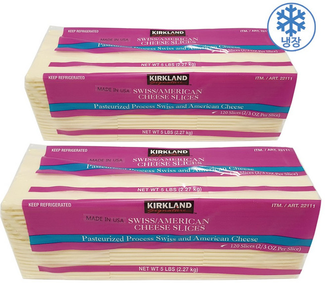 샌드위치 치즈, 2.27kg, 2개