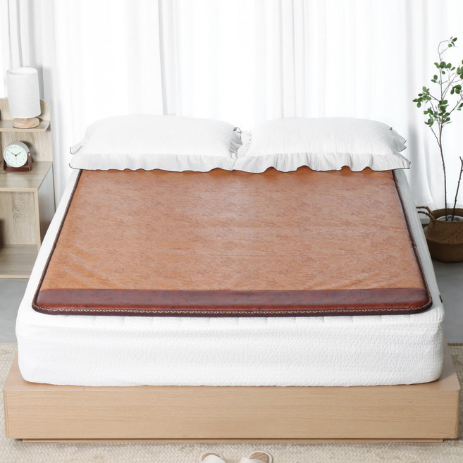 [두께 3cm 전자파 안심] 한일의료기 국산 무자계 방수 전기매트 전자파 안심 온열매트 병원용 싱글 더블, 싱글(100x200), 야자수