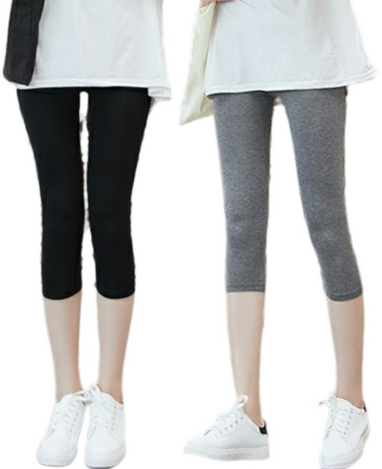 베르슈어 하이웨스트 슬림핏 빅사이즈 스판 레깅스 2종