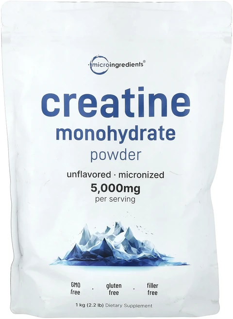 새해 건강을 선물하세요 Micro Ingredients 크레아틴 일수화물 분말 무맛 1kg(2.2lb) 특별관리진행, MicroIngredients크레아틴일수화물분말무맛1k, 1kg, 1개 - 쿠팡