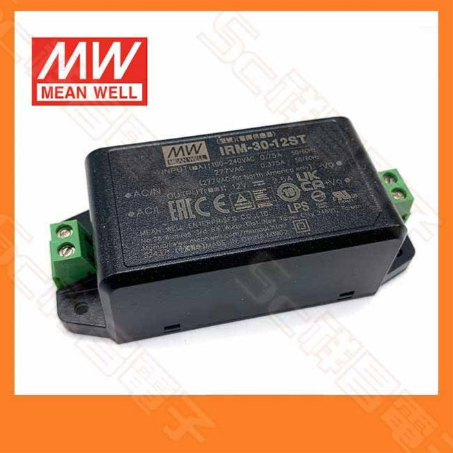 MEAN WELL 明緯 IRM-30-12ST 交換式電源供應器, 1個