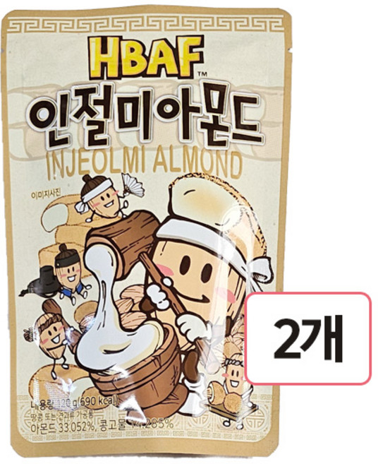 바프 인절미 아몬드, 120g, 2개