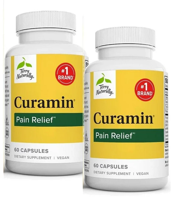 테리 내추럴리 큐라민 페인 릴리프 커큐민 보스웰리아 캡슐 Terry Naturally Curamin Pain Relief, 2개, 60정 - 쿠팡