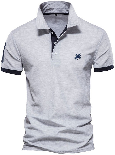 쿨쉐어 배색 포인트 여름 남성 머슬핏 반팔 카라티셔츠