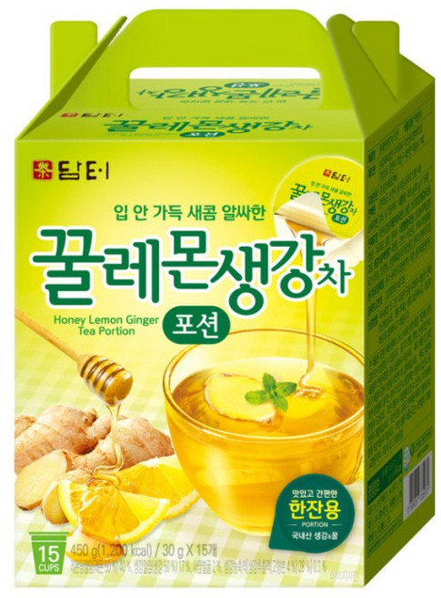 담터 꿀레몬생강차 포션 15T, 2개, 15개입, 30g