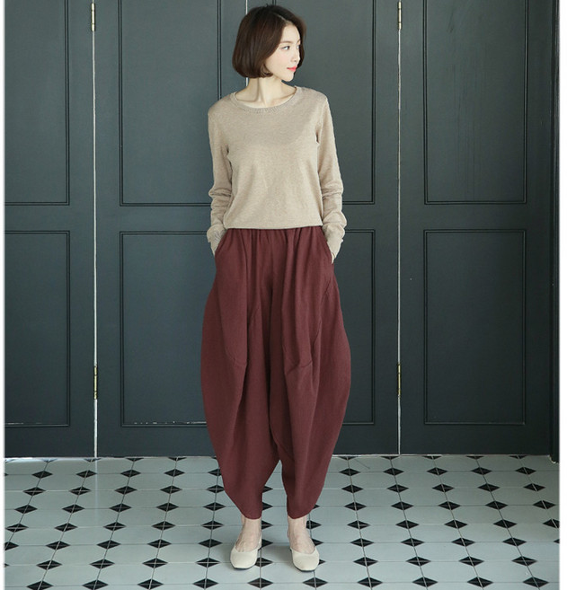 조화e 출구없는매력 마약바지 항아리바지 밴딩팬츠 와이드팬츠 편한바지