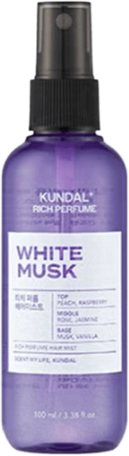쿤달 리치 퍼퓸 헤어 미스트 화이트머스크, 1개, 100ml