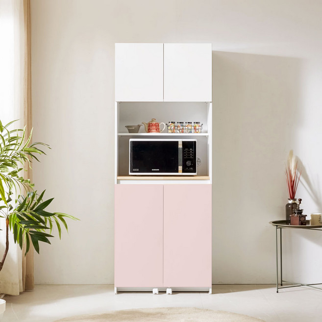 [저스틴퍼니처]비바 비스포크 홈카페형 주방수납장(600), 오크화이트