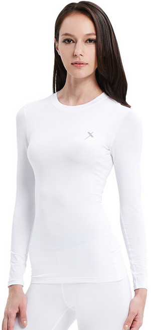 기어엑스 여성용 일반사계절 긴팔 라운드넥 언더레이어 상의