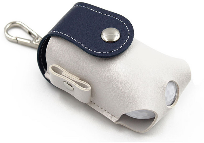 리비움 2볼 가죽 골프공 볼주머니 LV-13, 네이비, 2개