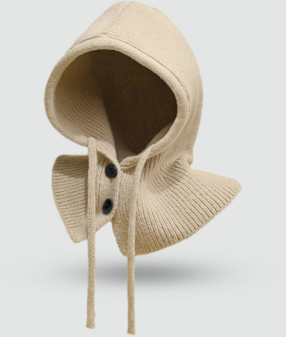 모모조조 여성 겨울 와이드핏 니트 바라클라바