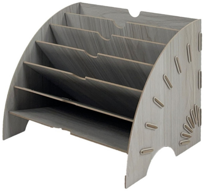 올지 파일꽂이 서류 정리함 보관함 화일박스 종이 6단, 그레이