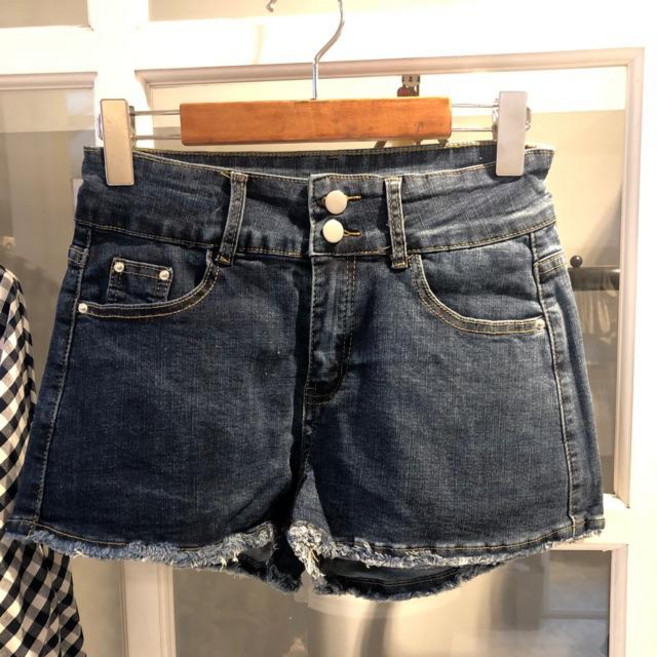 StephenieX 高腰牛仔短褲