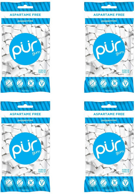 퍼검 아스파탐 프리 페퍼민트, 77g, 4개