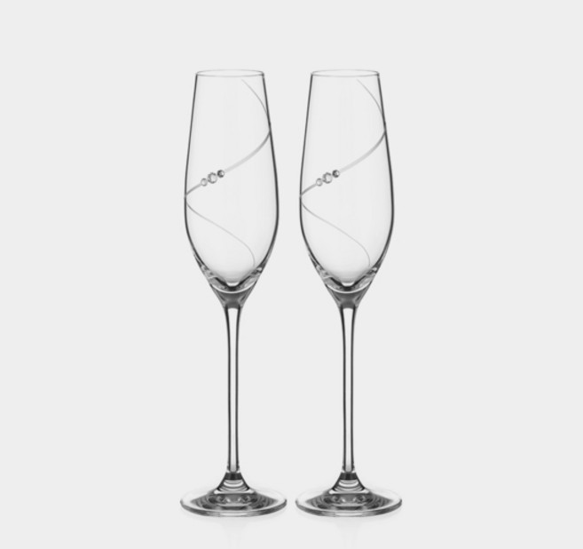디아망떼 크리스탈 와인잔 실루엣 샴페인, 210ml, 2개