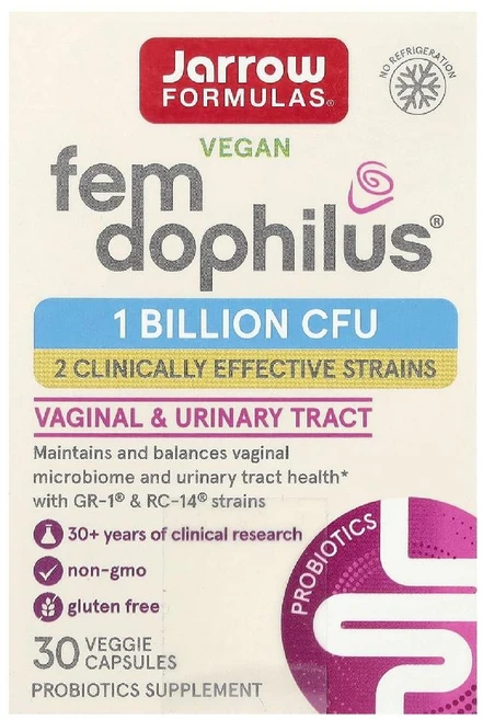 자로우 팸 도피러스 재로우우먼스 펨 도필러스 fem dophilus 10억CFU 30베지캡슐 락티카제이바실러스 람노서스 리모시락토바실러스 루테리, 30정, 1개 - 쿠팡