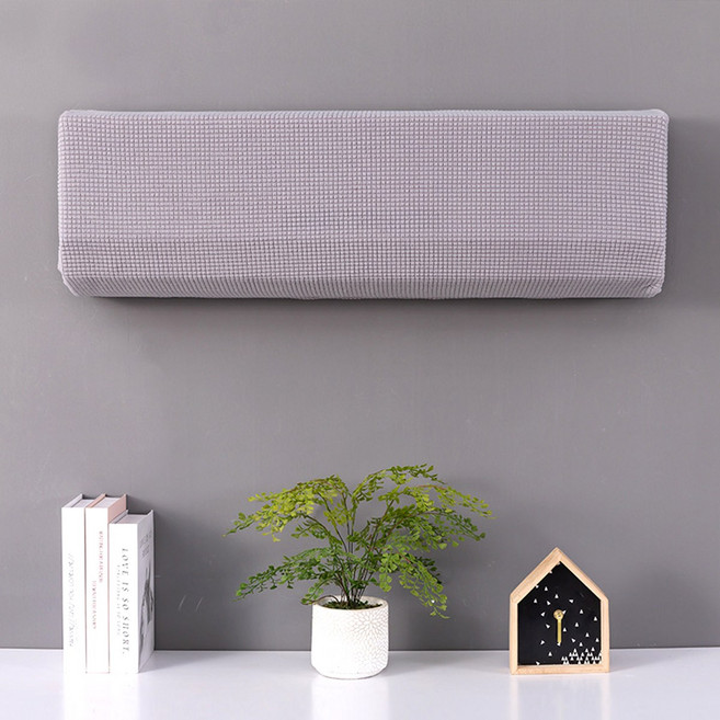 스판 와플 벽걸이 스탠드 에어컨 커버 덮개, (벽걸이형) 그레이